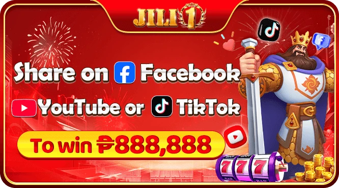 Share JILI1 on social media — win up to ₱888,888