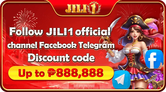 Follow JILI1 Telegram and Facebook for discount codes up to ₱888,888